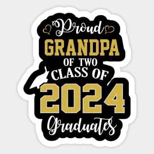 Proud Grandpa of two 2024 Graduates School Graduation Sticker